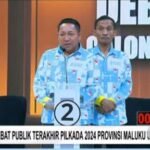 Debat Pilkada Terakhir Cagub Aliong Mus dan Sahril Thahir (Foto/Sunardi)