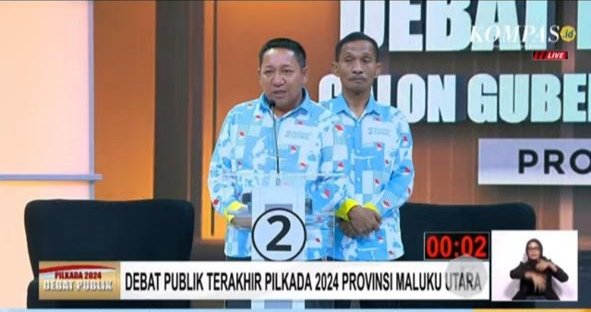 Debat Pilkada Terakhir Cagub Aliong Mus dan Sahril Thahir (Foto/Sunardi)